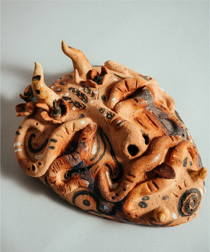 The mask from the side