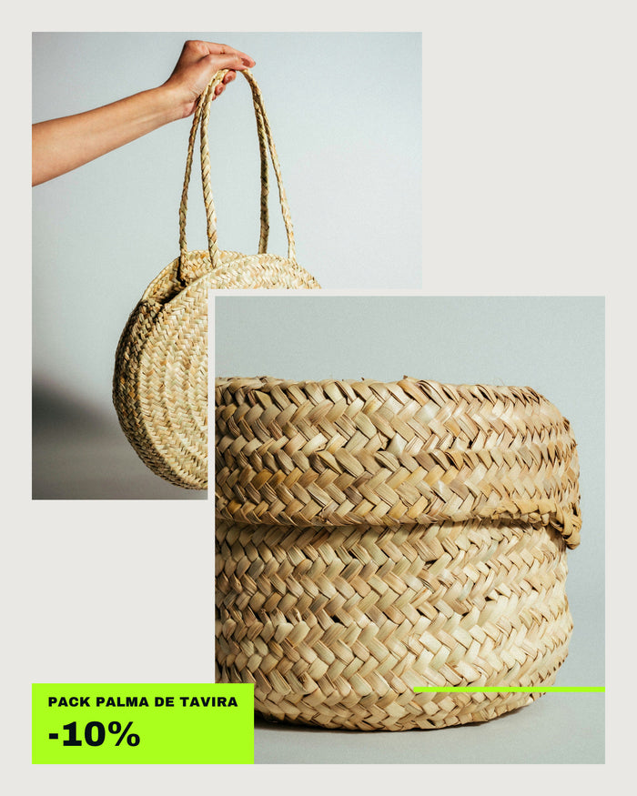 Pack Palma de Tavira: mala e cesta com tampa