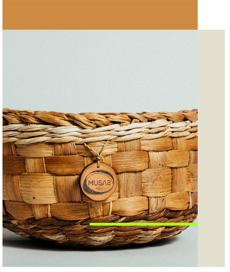 Round Plaided Basket (squares)