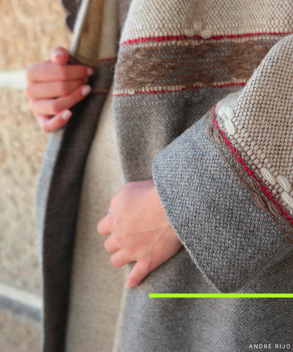 Hooded Coat with Looped Trim