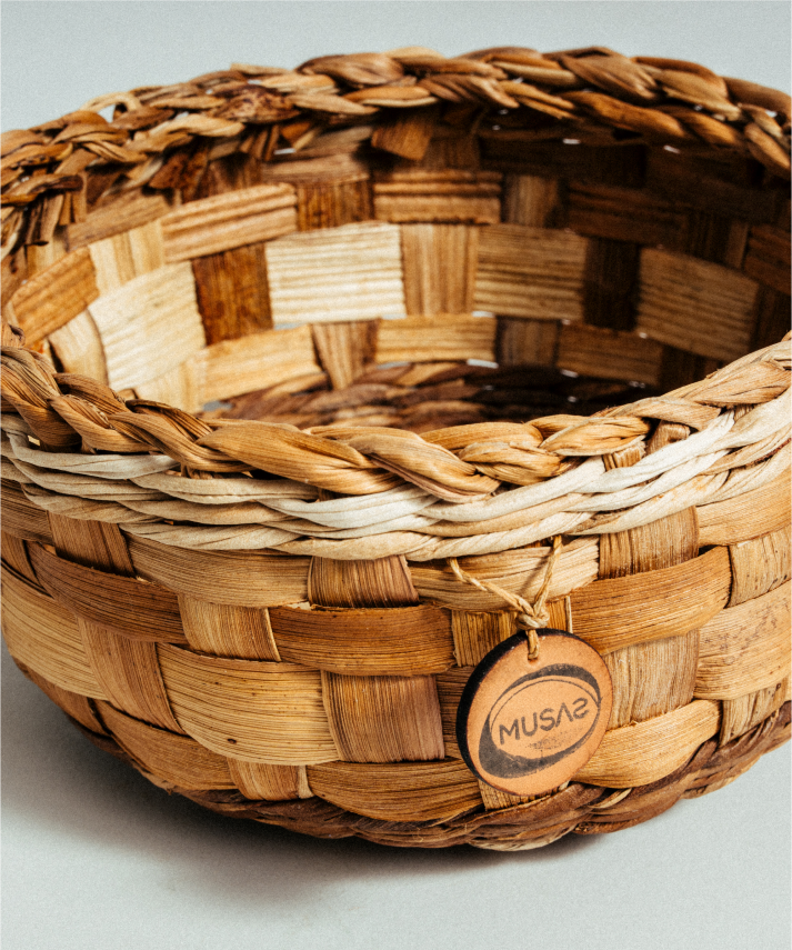 Round Plaided Basket (squares)