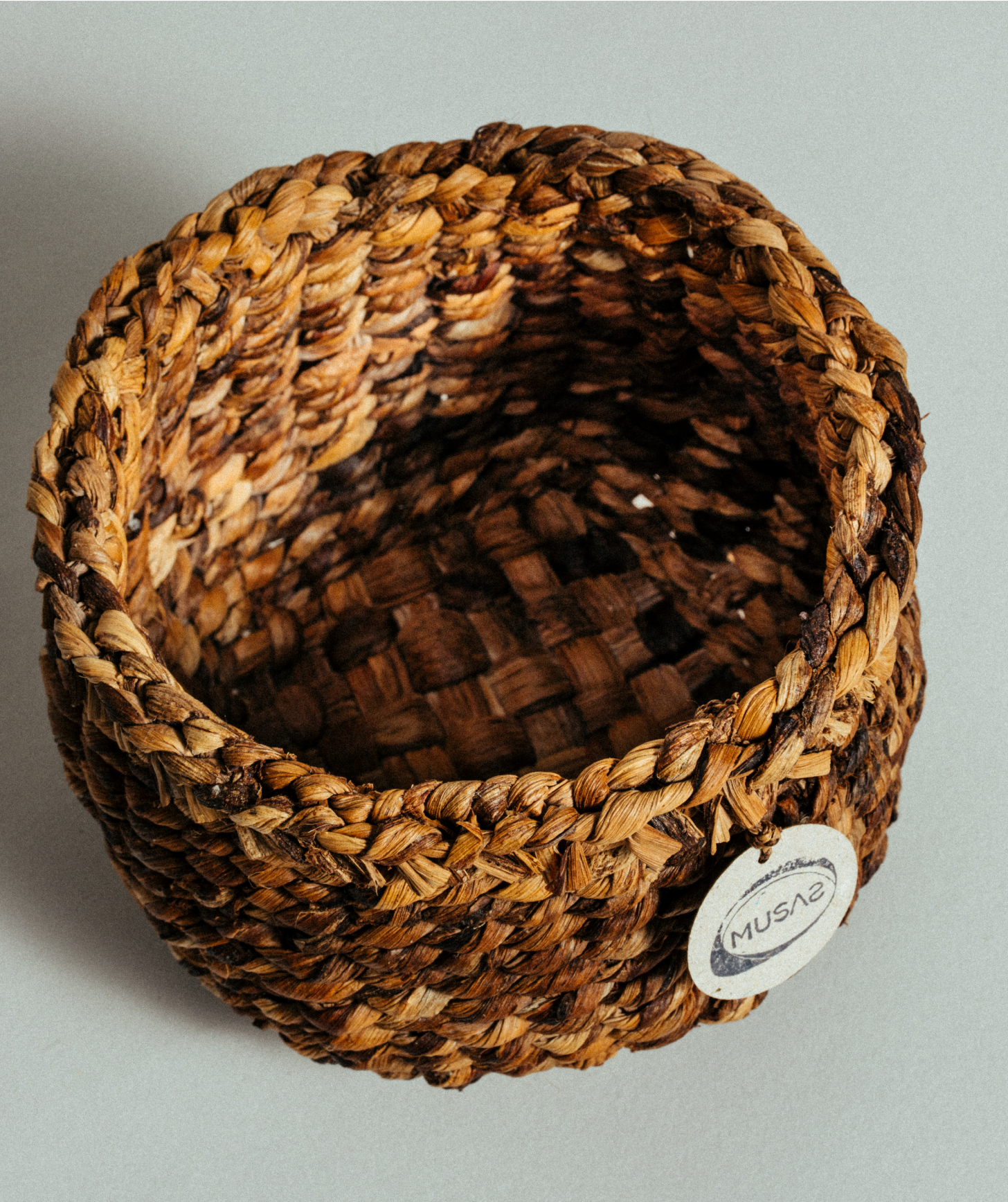 Round Plaided Basket (small)